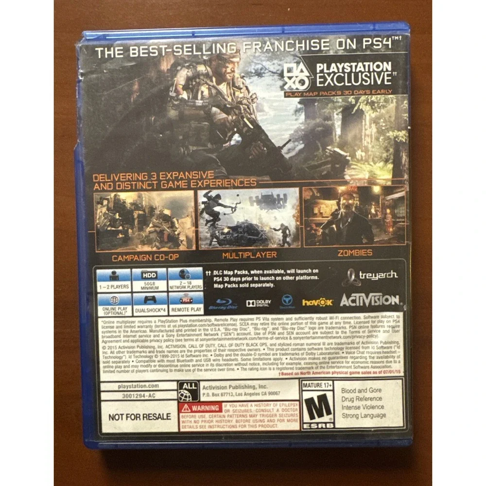 Call Of Duty: Black Ops 3 - Sony PlayStation 4 *UNTESTED*